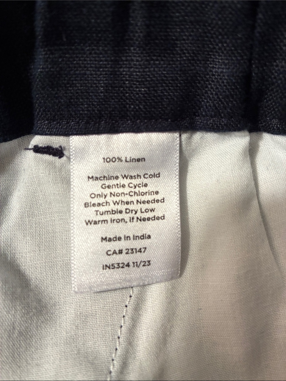 ๐ Talbots Linen Nantucket Paper Bag Navy Shorts Small - Picture 5 of 7
